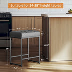 Yaheetech Modern Upholster Bar Stools for Kitchen Counter, Set of 2