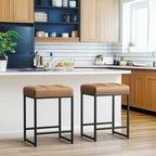 Yaheetech Modern Upholster Bar Stools for Kitchen Counter, Set of 2