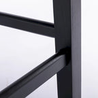 Velvet Upholstered Barstools with Button Tufted Decoration and Wooden Legs, and Chrome Nailhead Trim, Leisure Style Bar Chairs