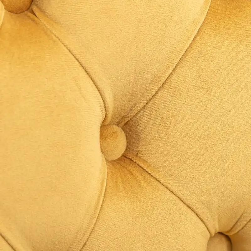 Velvet Upholstered Barstools with Button Tufted Decoration and Wooden Legs, and Chrome Nailhead Trim, Leisure Style Bar Chairs