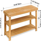 Bamboo Shoe Rack Bench