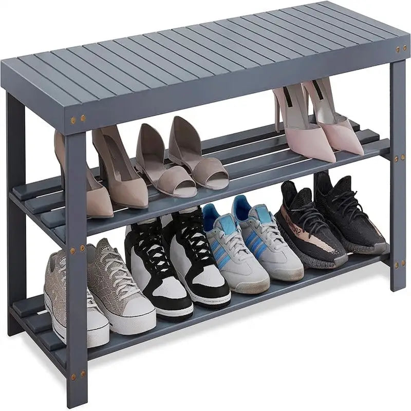 Bamboo Shoe Rack Bench