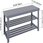 Bamboo Shoe Rack Bench