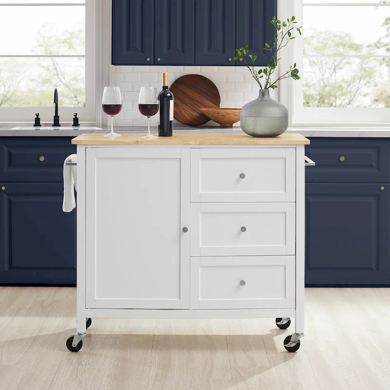 Crosley Soren Wood Top Kitchen Island/Cart - 18d x 42.13w x 37.5h