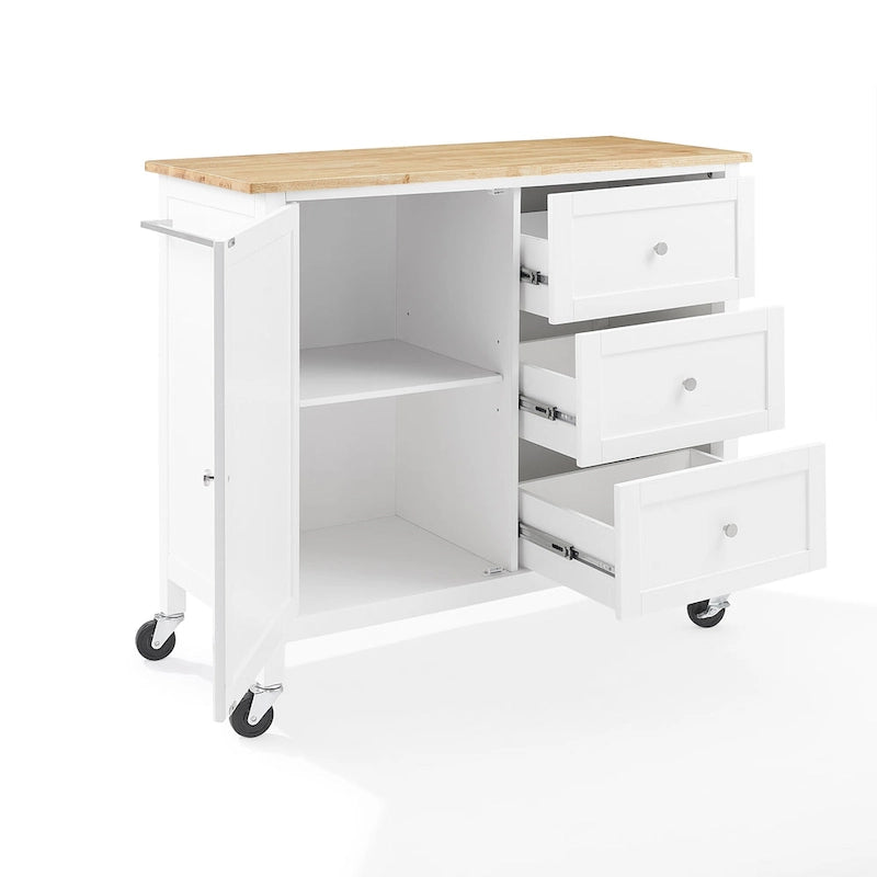 Crosley Soren Wood Top Kitchen Island/Cart - 18d x 42.13w x 37.5h