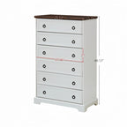 Modern 6 Drawer Dresser, Dressers for Bedroom, Tall Chest of Drawers Closet Organizers & Storage Clothes