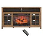 55 inch TV Media Stand with Electric Fireplace KD Inserts Heater