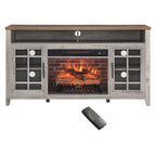 55 inch TV Media Stand with Electric Fireplace KD Inserts Heater