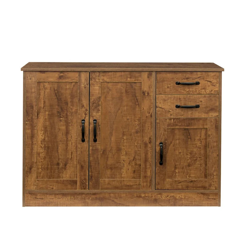 Modern Wood Buffet ,Sideboard with 3 Doors and 2 Drawers