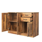 Modern Wood Buffet ,Sideboard with 3 Doors and 2 Drawers