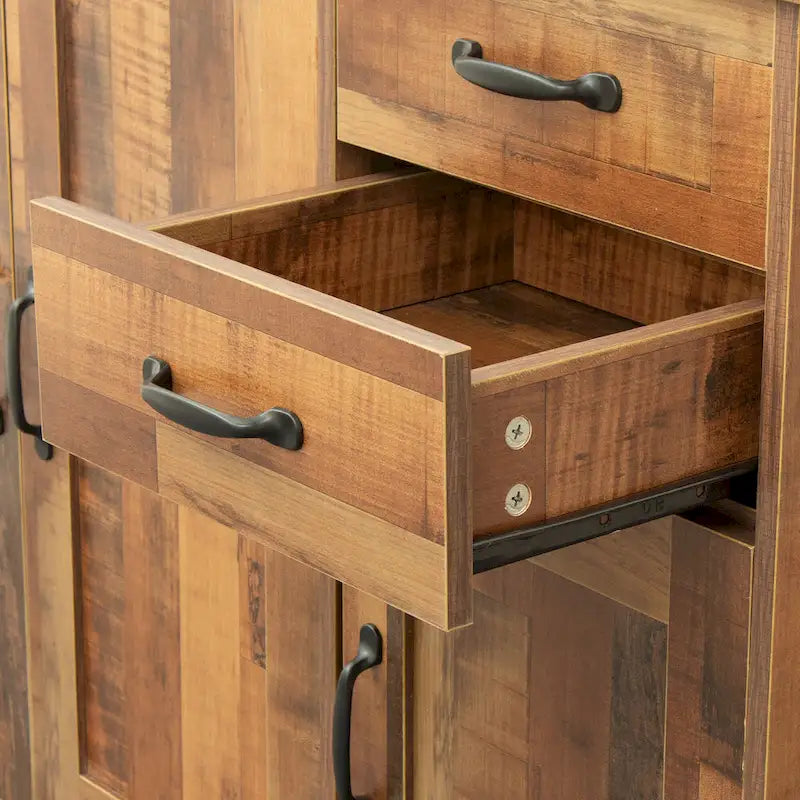 Modern Wood Buffet ,Sideboard with 3 Doors and 2 Drawers