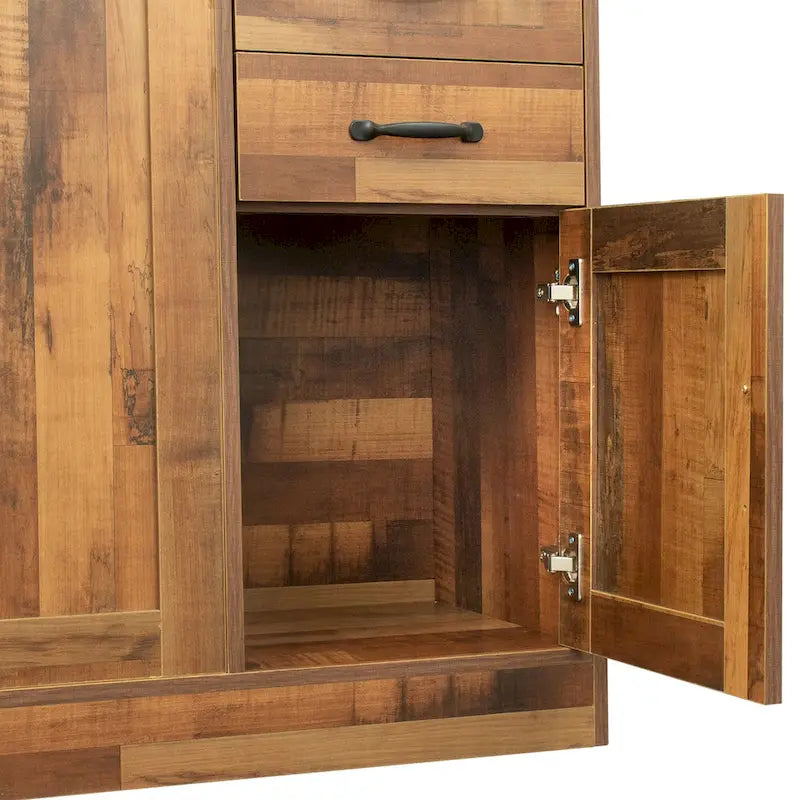 Modern Wood Buffet ,Sideboard with 3 Doors and 2 Drawers