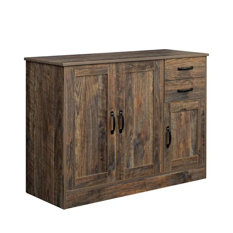 Modern Wood Buffet ,Sideboard with 3 Doors and 2 Drawers