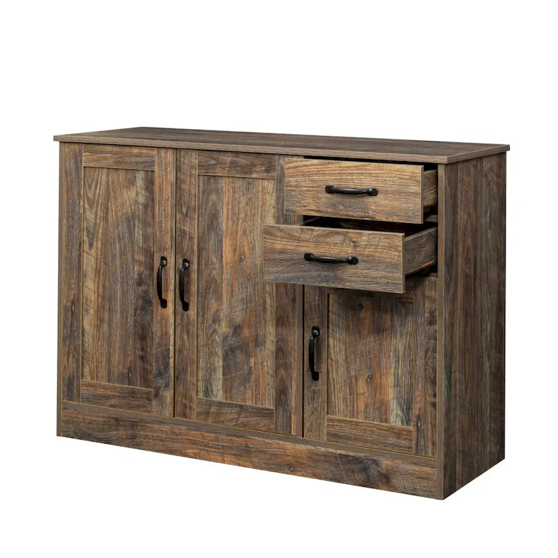 Modern Wood Buffet ,Sideboard with 3 Doors and 2 Drawers