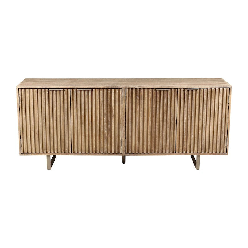 Dayton 72-inch Mid-Century Modern Sideboard In Channeled Mango Wood
