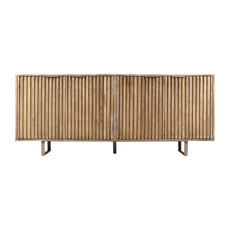 Dayton 72-inch Mid-Century Modern Sideboard In Channeled Mango Wood