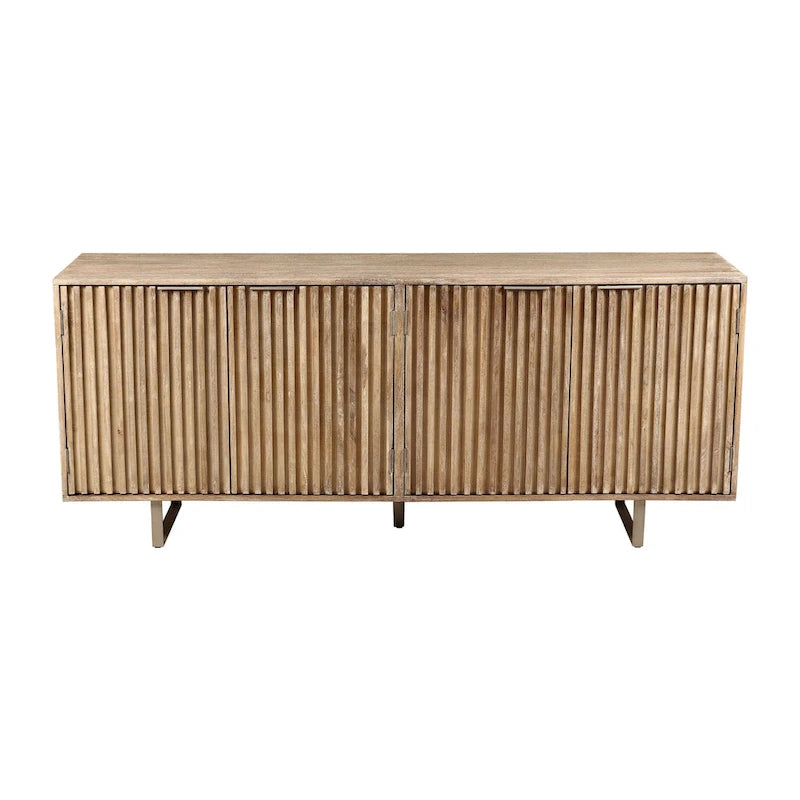 Dayton 72-inch Mid-Century Modern Sideboard In Channeled Mango Wood