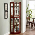 6 Shelf Corner Curio Display Cabinet with Lights