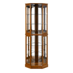 6 Shelf Corner Curio Display Cabinet with Lights
