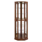 6 Shelf Corner Curio Display Cabinet with Lights