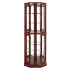 6 Shelf Corner Curio Display Cabinet with Lights