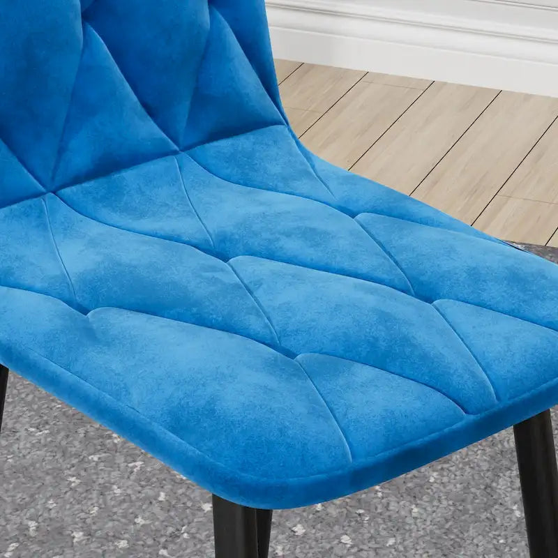 Dining Chairs Set of 4, Modern Kitchen Dining Room Chairs, PU Dining Chair Upholstered Cushion Seat and Sturdy Metal Legs