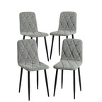 Dining Chairs Set of 4, Modern Kitchen Dining Room Chairs, PU Dining Chair Upholstered Cushion Seat and Sturdy Metal Legs