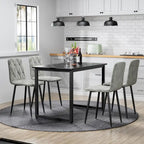 Dining Chairs Set of 4, Modern Kitchen Dining Room Chairs, PU Dining Chair Upholstered Cushion Seat and Sturdy Metal Legs