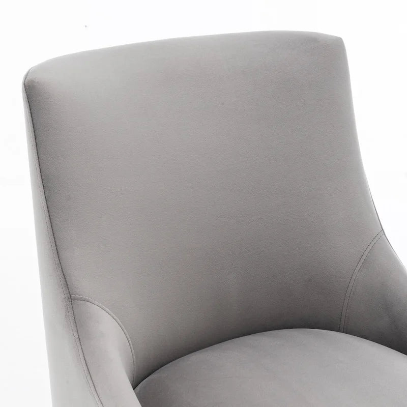 SEYNAR Velvet Upholstered Dining Chair Set of 4, Modern Glam Armless Side Chair