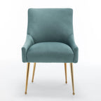 SEYNAR Velvet Upholstered Dining Chair Set of 4, Modern Glam Armless Side Chair