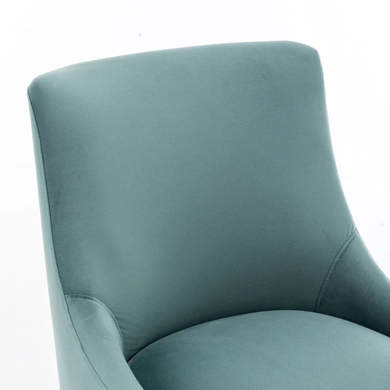 SEYNAR Velvet Upholstered Dining Chair Set of 4, Modern Glam Armless Side Chair