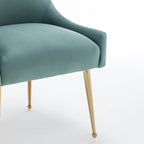 SEYNAR Velvet Upholstered Dining Chair Set of 4, Modern Glam Armless Side Chair