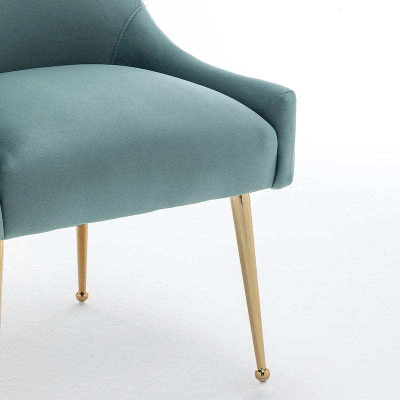 SEYNAR Velvet Upholstered Dining Chair Set of 4, Modern Glam Armless Side Chair