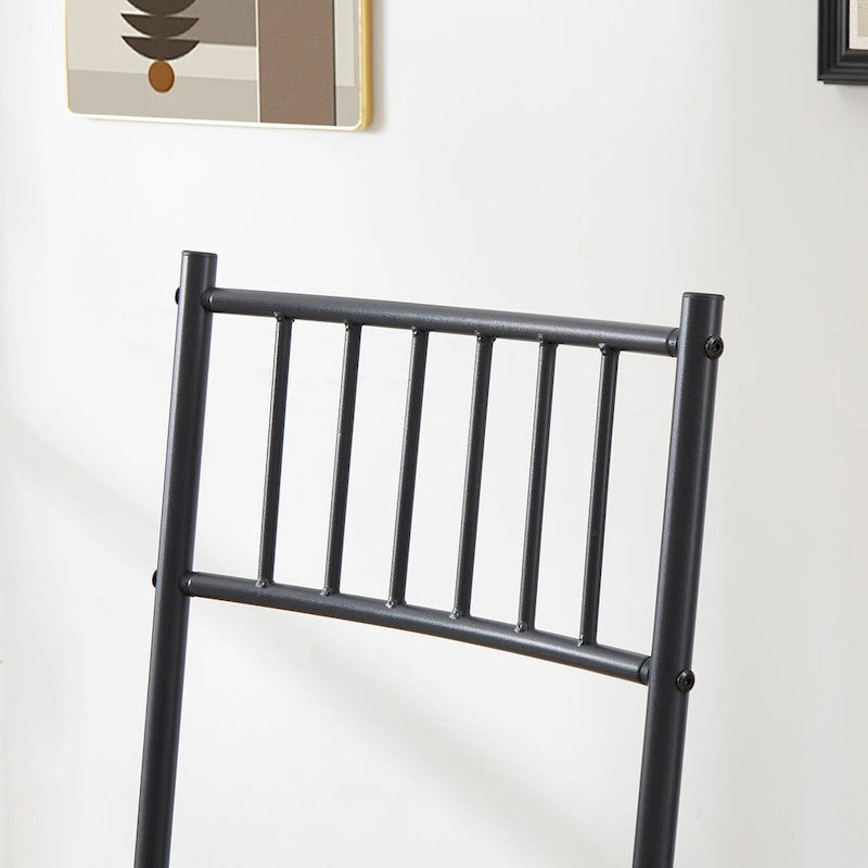 5 Pcs Dining Table Set, Barstool Dining Table with 2 Benches 2 Chairs