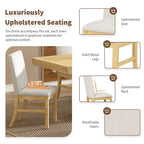 Traditional 7-Piece 72 Wood Extendable Dining Table Set