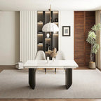 9 - Piece 94.48 Extendable Sintered Stone Dining Table with 8 Chairs Dining Set