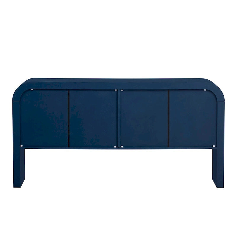 Striped Storage Cabinet with 4 Doors