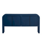 Striped Storage Cabinet with 4 Doors