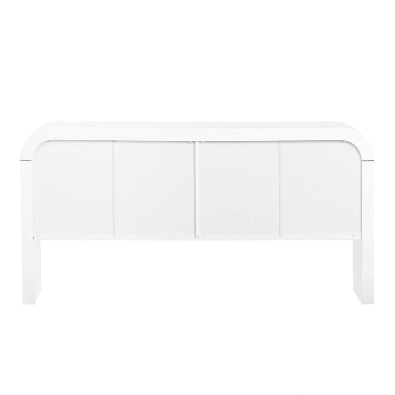 Striped Storage Cabinet with 4 Doors