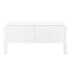 Striped Storage Cabinet with 4 Doors