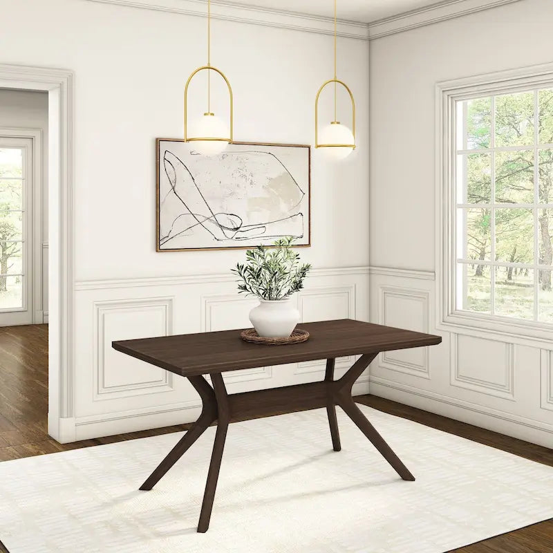 Plank and Beam Verso Cross Leg Rectangular Dining Table - 60