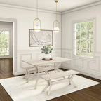 Plank and Beam Verso Cross Leg Rectangular Dining Table - 60