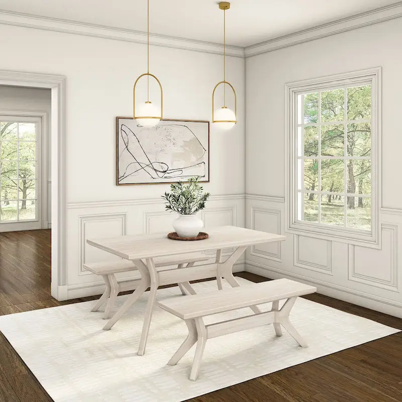 Plank and Beam Verso Cross Leg Rectangular Dining Table - 60