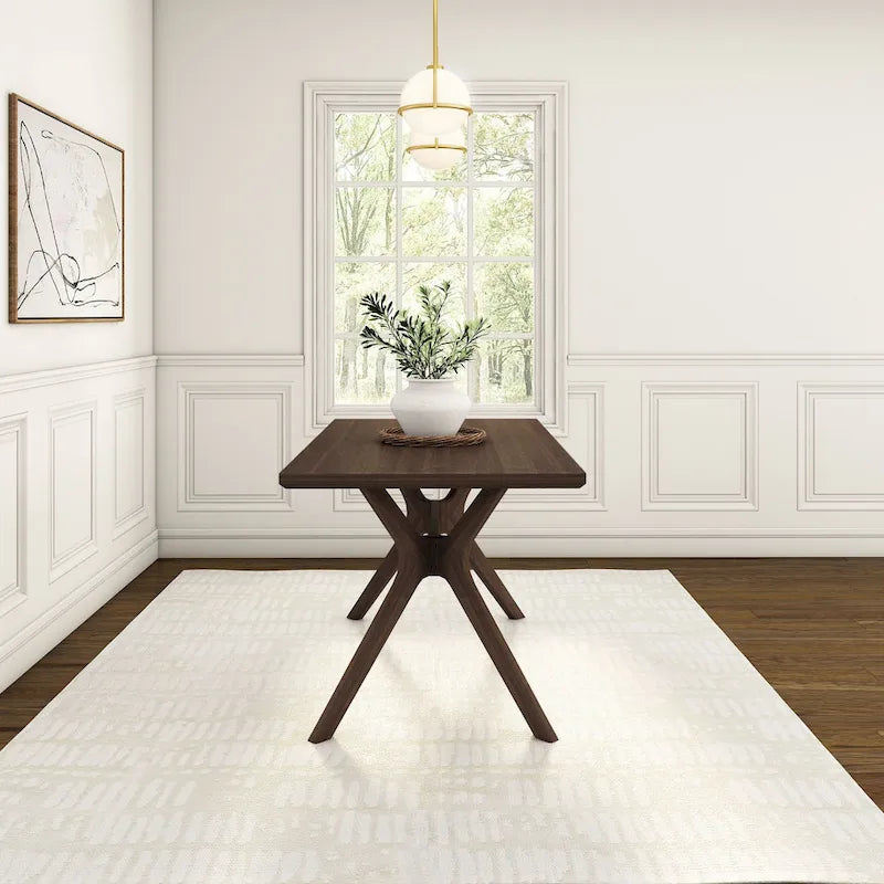 Plank and Beam Verso Cross Leg Rectangular Dining Table - 60