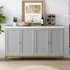 Modern Sideboard with Extra Large Storage Space with Metal Handles and Support Legs for Living Room and Dining Room