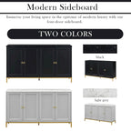 Modern Sideboard with Extra Large Storage Space with Metal Handles and Support Legs for Living Room and Dining Room