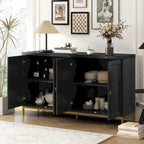 Modern Sideboard with Extra Large Storage Space with Metal Handles and Support Legs for Living Room and Dining Room