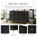 Modern Sideboard with Extra Large Storage Space with Metal Handles and Support Legs for Living Room and Dining Room