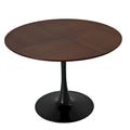 Modern Round Dining Table,with Metal Base