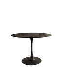 Modern Round Dining Table,with Metal Base